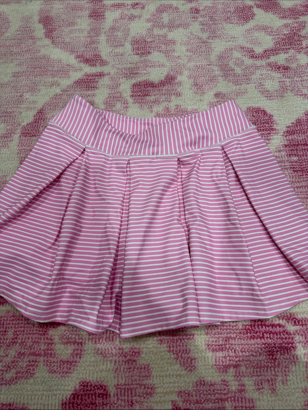 Addison Bay Pink and White Striped racquet skort size medium